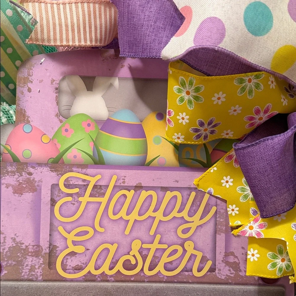 Easter Polka Dot Ribbon Wreath
